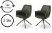 Polsterdrehstuhl >Ottawa< (2-er Set) in Olive aus Metall - 60x89x64cm (BxHxT)
