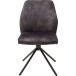 Polsterdrehstuhl >Ottawa< (2-er Set) in Anthrazit aus Metall - 52x89x64cm (BxHxT)