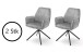 Polsterstuhl >Ottawa< (2-er Set) in Grau aus Metall - 60x89x64cm (BxHxT)