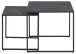 Satztisch >Inverness< in Schwarz matt aus MDF Metall - 50x45x50cm (BxHxT)