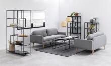 Satztisch >Inverness< (3 teilig) in Schwarz matt - 120x48x60 (BxHxT)