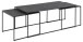 Satztisch >Inverness< (3 teilig) in Schwarz matt - 120x48x60 (BxHxT)