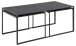 Satztisch >Inverness< (3 teilig) in Schwarz matt - 120x48x60 (BxHxT)