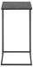 Beistelltisch >Inverness< in Schwarz matt aus MDF Metall - 43x63x35cm (BxHxT)