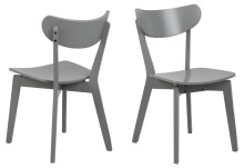 Esszimmerstuhl >Roanne< (2-er Set) in Hellgrau matt - 45x79,5x55 (BxHxT)