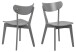 Esszimmerstuhl >Roanne< (2-er Set) in Hellgrau matt - 45x79,5x55 (BxHxT)
