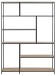 Regal >Carney< in Wildeiche aus Metall,MDF - 135x185x35cm (BxHxT)