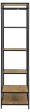 Garderobenständer >Carney< in Wildeiche aus Metall,MDF - 77x165x45cm (BxHxT)