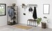Garderobenständer >Carney< in Wildeiche aus Metall,MDF - 77x165x45cm (BxHxT)