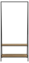 Garderobenständer >Carney< in Wildeiche aus Metall,MDF - 77x165x37cm (BxHxT)