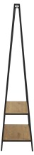 Garderobenständer >Carney< in Wildeiche aus Metall,MDF - 77x165x37cm (BxHxT)