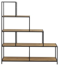 Regal >Carney< in Wildeiche aus Metall,MDF -...