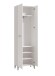 Garderobenschrank >Cacak< in Weiß - 60x191,5x33cm (BxHxT)