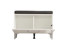 Sitzbank >Cacak< in Weiß - 74,5x45x35cm (BxHxT)