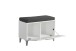 Sitzbank >Cacak< in Weiß - 74,5x45x35cm (BxHxT)