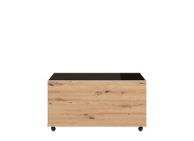 Couchtisch >Mitrovica< in Artisan Eiche Schwarz - 92x47,5x74cm (BxHxT)