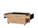 Couchtisch >Mitrovica< in Artisan Eiche Schwarz - 92x47,5x74cm (BxHxT)