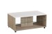 Couchtisch >Becej< in Grey Oak - 101x41,5x60cm (BxHxT)
