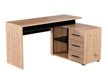 Schreibtisch >Paracin< in Artisan Eiche - 135x75,5x50cm (BxHxT)