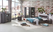Schreibtisch >Nickola< in Graphit - 140x75x70cm (BxHxT)