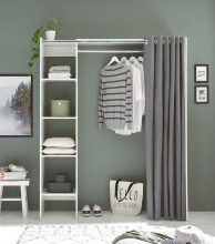 Kleiderschrank >Jill< in Weiß - 120x195x50cm...