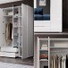 Kleiderschrank >Suzette< in Weiß - 160x208x57cm (BxHxT)
