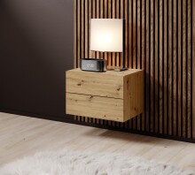 Nachtkommode >Cabo< in Artisan Eiche - 42x28x30cm (BxHxT)