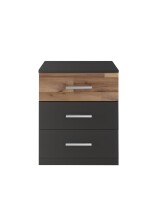 Nachtkommode >Isobel< in Graphit - 46x56x41cm (BxHxT)