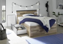 Bett >Isobel< in Montana Oak - 145x97x205cm (BxHxT)