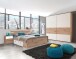 Bettanlage >Isobel< in Artisan Eiche - 185x97x205cm (BxHxT)