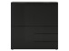 Kommode >Domenico< in Schwarz Perl - 100x101x32cm (BxHxT)