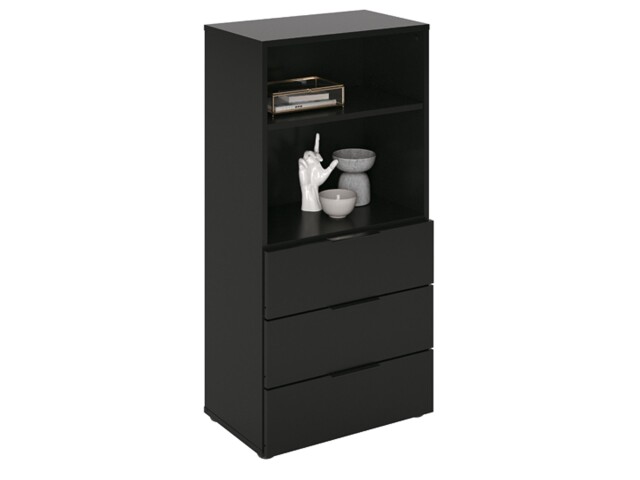 Kommode >Domenico< in Schwarz Perl - 50x101x32cm (BxHxT)
