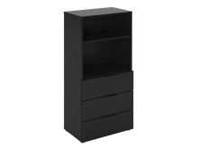Kommode >Domenico< in Schwarz Perl - 50x101x32cm (BxHxT)