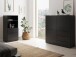 Kommode >Domenico< in Schwarz Perl - 50x101x32cm (BxHxT)