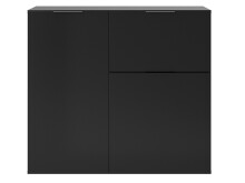 Kommode >Domenico< in Schwarz Perl - 90x80x32cm (BxHxT)