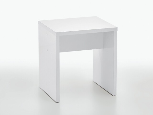 Hocker >Sally< in Weiß Edelglanz - 40x44x35cm (BxHxT)