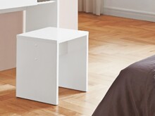 Hocker >Sally< in Weiß Edelglanz - 40x44x35cm...