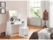 Hocker >Sally< in Weiß Edelglanz - 40x44x35cm (BxHxT)