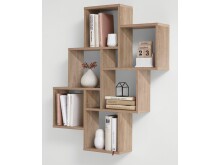 Wandregal >Annaliese< in Eiche - 81,5x94,5x16cm...