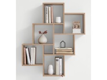 Wandregal >Annaliese< in Eiche - 81,5x94,5x16cm (BxHxT)