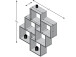 Wandregal >Annaliese< in Eiche - 81,5x94,5x16cm (BxHxT)