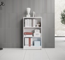 Regal >Lissy< in Weiß - 60x106x28cm (BxHxT)