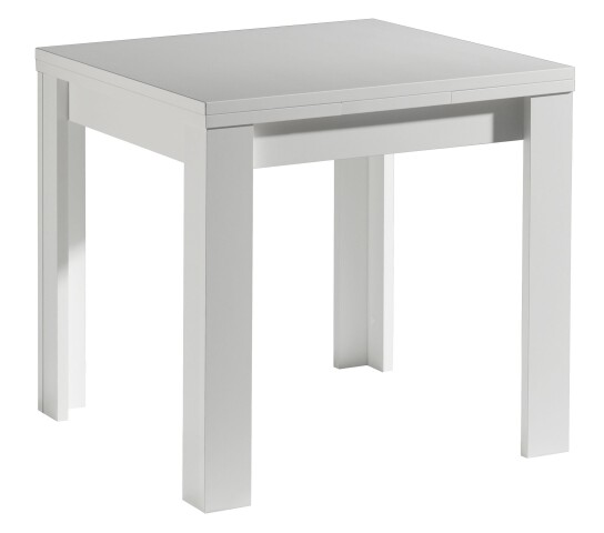Esstisch >Monterrey< ausziehbar bis 136cm, in Weiß matt - 80/136x78x80cm (BxHxT)
