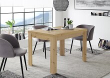 Esstisch >Monterrey< ausziehbar bis 166cm, Asteiche Dekor - 110/166x78x60cm (BxHxT)