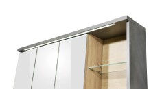 Spiegelschrank >Nebraska< in Matera Beton - 110x70x21cm (BxHxT)