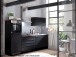 Küchen-Set >Jamesy< in Schwarz matt - 260x200x60cm (BxHxT)