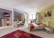 Rollcontainer >Canton< in San Remo Eiche - 46x58x40cm (BxHxT)