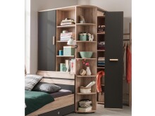 Eckkleiderschrank >Canton< in San Remo Eiche -...