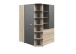 Eckkleiderschrank >Canton< in San Remo Eiche - 124x199x148cm (BxHxT)