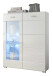 Highboard >Ella< in Weiß - 80x112x42cm (BxHxT)